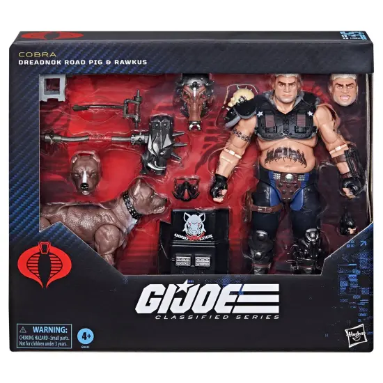G.I. Joe Classified Series #135, Dreadnok Road Pig & Rawkus, Collectible 6 Inch Action Figure with Pet Dog Pit Bull Figure and 10 Accessories {3}