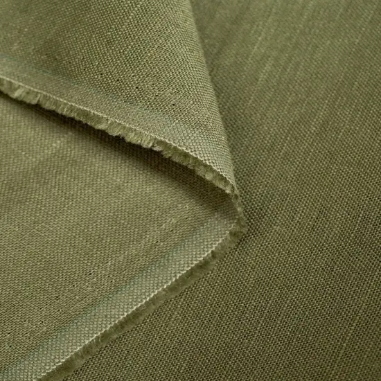 1 Yard Stone Washed Oregano Pure Linen Fabric Midweight 54 Inches Wide {4}