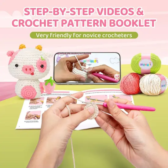 Crochet Starter Kit - Strawberry Cow {3}