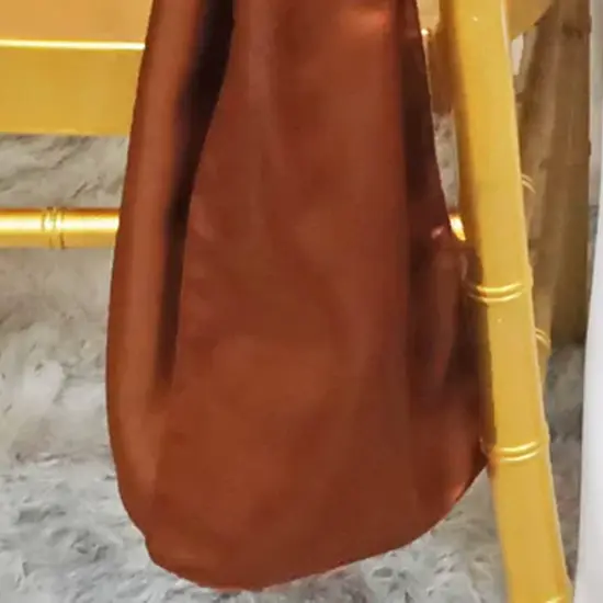 10 Pieces Cognac Satin Chair Sashes 8"x108" Elegant Event Decor {5}