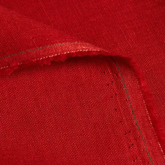 1 Yard Lipstick Pure Linen Fabric, Midweight 5.5 Oz Stone Washed Solid Weave 54 Inch {7}