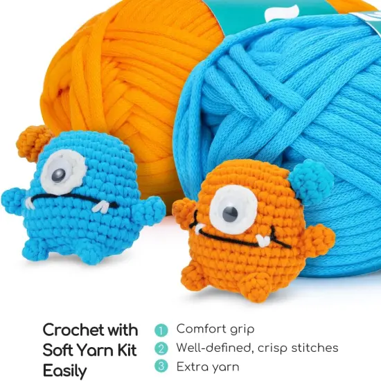 Amigurumi Crochet Animal Kit with Extra Yarn - Blinksters {3}