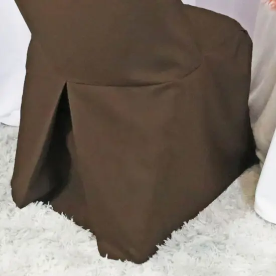 1 Piece Chocolate Polyester Chair Cover for Stylish Folding Seating {3}