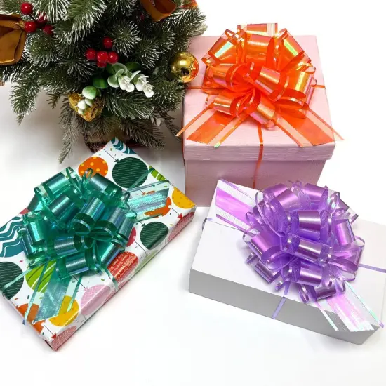 24 Pcs Rainbow Finish Bows for Gift Wrapping Set, 6 Inch Gift Bows, Party Decorations, DIY Crafts, Wedding Decorations,Party Supplies(Rainbow Multi-Color) {3}