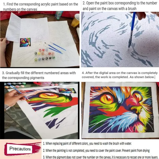 DIY Oil Painting Paintworks Paint by Number for Kids and Adults (16''Wx20''L , Peony Flower) {5}