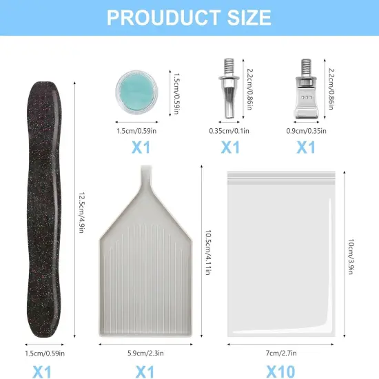 Diamonds Painting Tools Kit - Metal Tip Diamond Art Pens with Resin Handle, Complete Diamond Art Tool Set with Accessories for Beginners and Professionals {2}