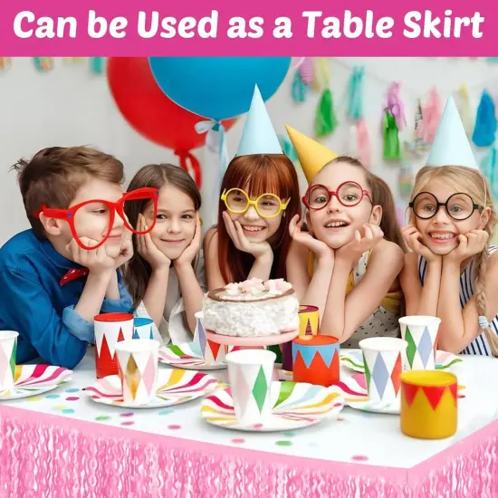 6 Pack 10 Feet Macaron Pink Wave Foil Fringe Garland Metallic Tinsel Streamers Banner Wall Hanging Curtain Backdrop for Parade Floats, Mother's Day, Easter, Wedding, Birthday Party Decoration {5}