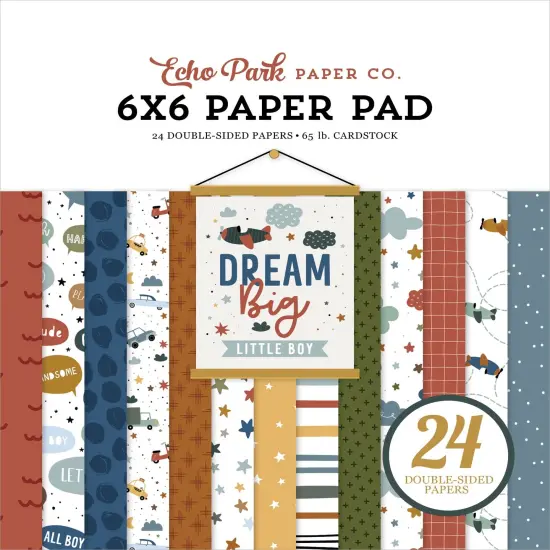 Echo Park Dream Big Little Boy 6x6 Paper Pad {1}