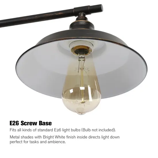 3-Light Oil Rubbed Bronze Bathroom Vanity Light Modern Adjustable Wall Fixture for Bathroom, Powder Room, or Dressing Area &ndash; Easy Installation, Anti-Rust Finish {2}