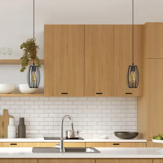 Industrial Cage Hanging Light Pendant Light Ceiling Lighting Fixture for Hallway {6}