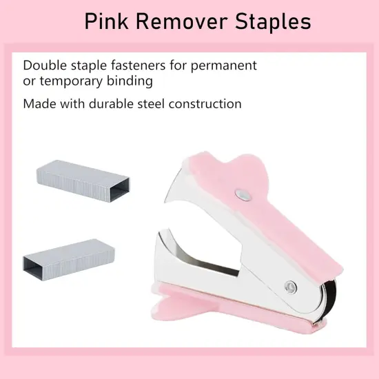 Pink Stapler, Desktop Stapler, 25 Sheet Capacity, includes 1000 Staples and Staple Remover {3}