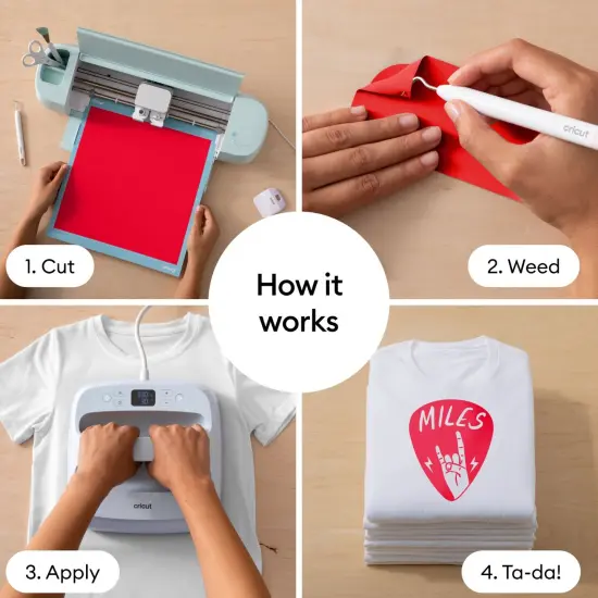 Cricut Value Iron-On Roll- Red Heat Transfer Vinyl 12 in x 20 ft {5}