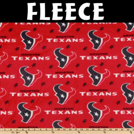Licensed NFL Houston Texans Fleece 6268-D Fabric by the Yard {1}