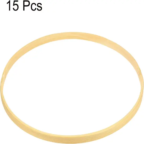 7.9 Inch Wooden Bamboo Floral Hoop, 15Pack Craft Rings for DIY Wedding Wreath Decor, Dream Catcher and Hanging Crafts {2}