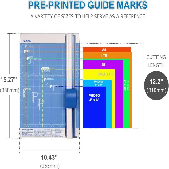 Manufacturing 12200 Rotary Trimmer 12-Inch 10 Sht Cap. 10-1/4-Inch x12-Inch x3/4-Inch GY {2}