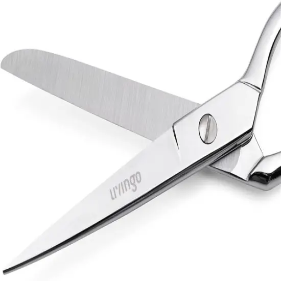 8" Professional Heavy Duty Tailor Fabric Scissors, Dressmaker Sewing Classic Stainless Steel Ultra Sharp Forged Shears, Bent {4}