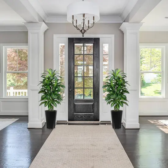 Artificial Dracaena Tree 5FT - Faux Plant with Black Diamond Planter - Tall Fake Tropical Yucca Floor Plant Potted - Artificial Silk Tree for Home Office Living Room Decor Indoor {3}