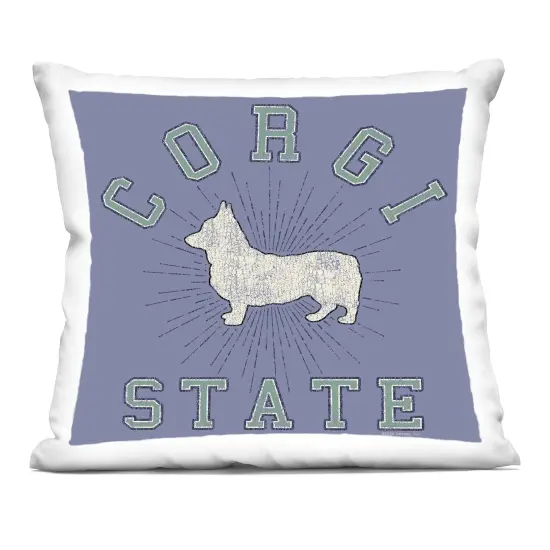 Stupell Industries Vintage Corgi State Decorative Printed Throw Pillow Design by Spirit Animals/Life Is High, 18 x 7 x 18 {1}