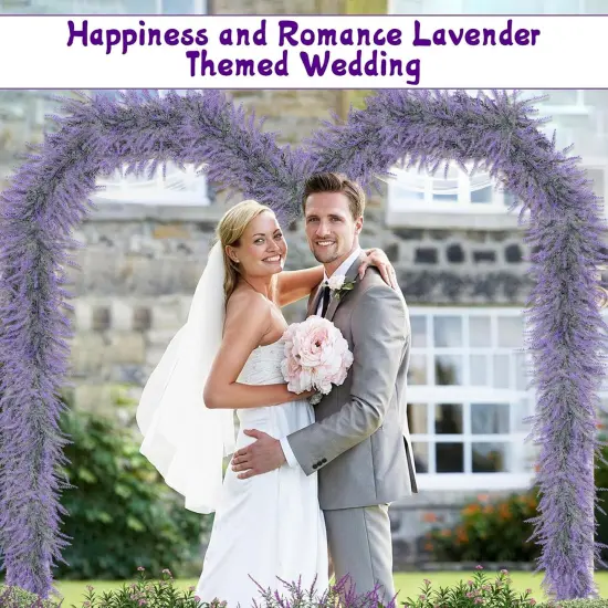 2pcs Wisteria Lavender Garland, 6Ft Purple Lavender Artificial Garland, Spring Summer All Year Lavender Garland for Farmhouse Wedding Mantle Arch Porch Stair Table Indoor Door Home Decor {2}