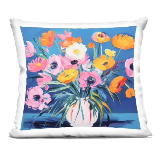 Stupell Industries Bright Poppies Bouquet Decorative Printed Throw Pillow Design by LSR Design Studio, 18 x 7 x 18 {1}