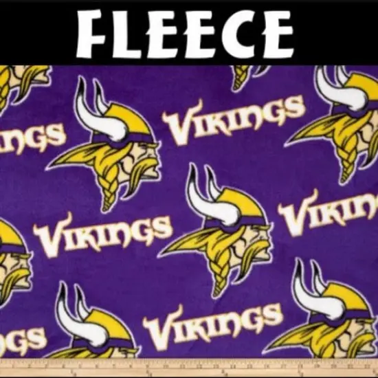 Licensed NFL Minnesota Vikings Purple Fleece 6457-D Fabric by the Yard {1}