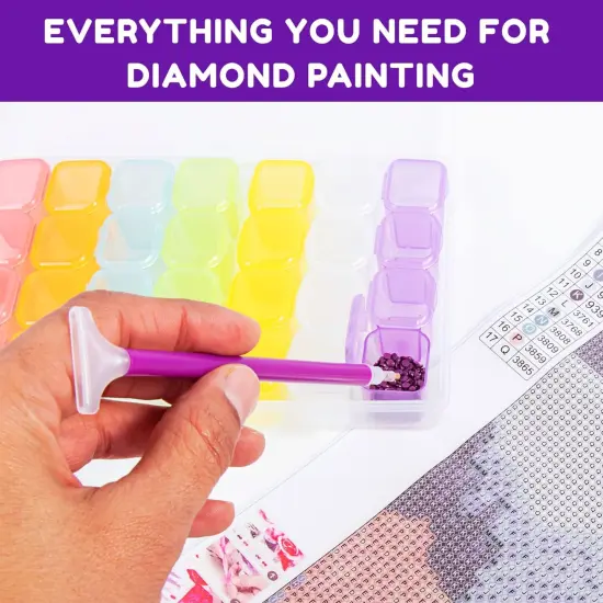 41 Pcs Diamond Painting Accessories - Art Accessories and Tools - Diamond Painting Kits for Adults DIY with Storage Container, Wax {5}