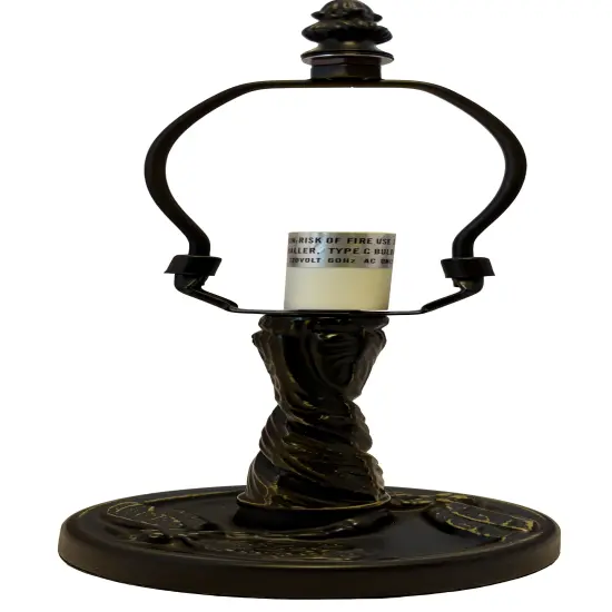 Twisted Dragonfly Metal Lamp Base, Antique Bronze Finish With Gold Highlights, Nicely Weighted, 12" Tall {1}