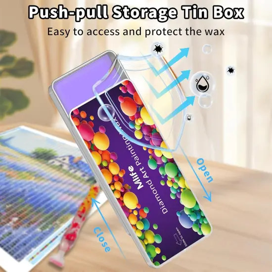 Diamond Art Wax Diamond Art Painting Glue Clay Wax, 3Pcs Diamond Glue Wax for Diamond Art Kits with Slide Storage Box, Diamond Art Painting Accessories and Tools, DIY Diamond Embroidery Tool {2}