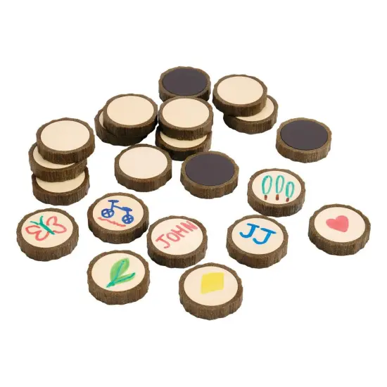 Kaplan Early Learning Company Magnetic Write-On Wood Cookies - 30 Pieces {3}