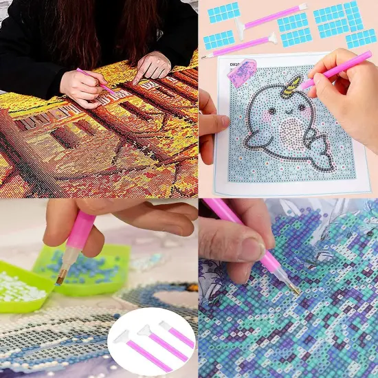 Diamond Painting Accessories & Art Tool Supplies-60PCS Diamond Painting Glue Clay-DIY Embroidery Wax Tacky Kit-Glue Dot Clay Paint Pen for Craft 5D Cross {4}