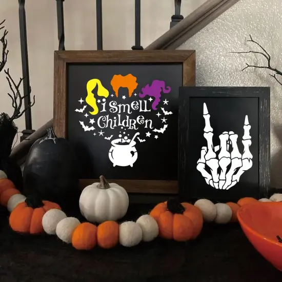 Halloween Hey Boo Spider Web Trick or Treat Witch Stencils(16 Halloween 7.87in) {5}