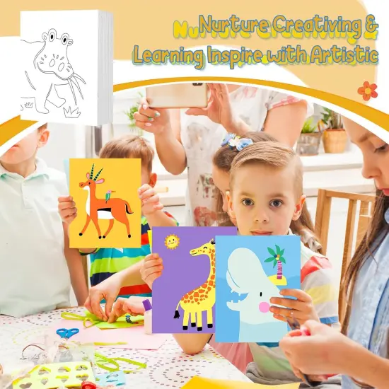 20Pcs Pre Drawn Canvas - 8 x 10 Inch (Funny Animals) {5}