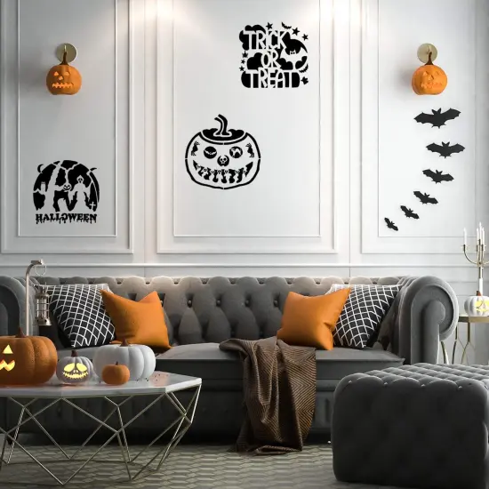 7.8 x 7.8 in Halloween Stencils 9 Pieces Template DIY(Painting) {2}