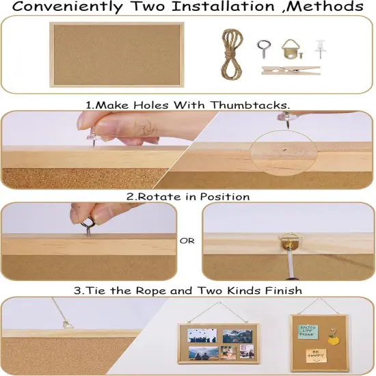 17"X 12" Cork Board for Office(Oak) {5}