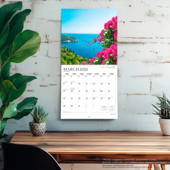 By the Sea | 2026 12 x 24 Inch (Hanging) Monthly Square Wall Calendar | Foil Stamped Cover {5}