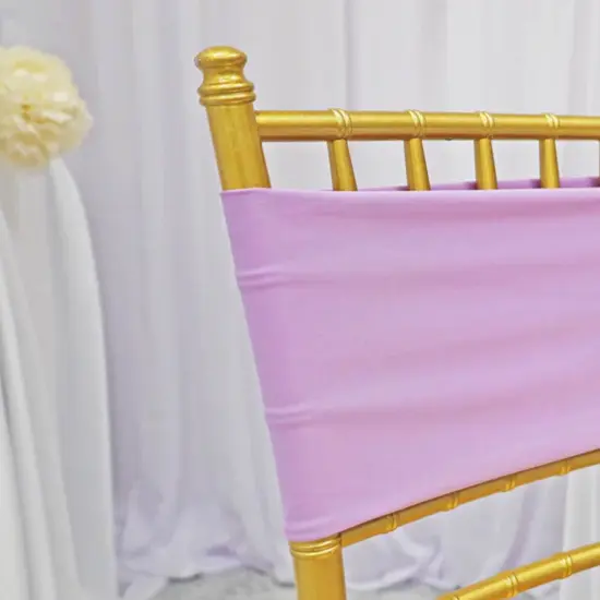 10 Pieces Elegant Lavender Stretch Spandex Chair Bands 7 x 13 Inches {5}