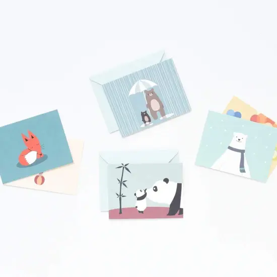 Message Befriend ver.2 Card - Mix 40 Mini Single cards, 20 envelopes Package {4}