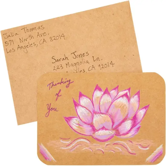 Paper Blank Greeting Postcards and Envelopes, Rounded Edges (6 x 4 In, 48 Pack) - Blank Card Envelope {3}