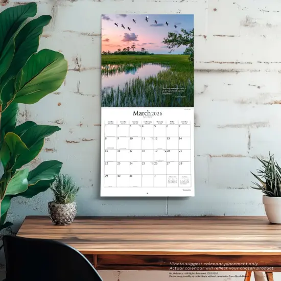 Tranquility | 2026 12 x 24 Inch (Hanging) Monthly Square Wall Calendar | Plastic-Free {5}