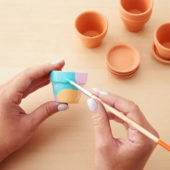 1.9 in 16-Pack Small Terra Cotta Mini Pots with Saucers and Drainage Hole, Paintable Pottery for Succulents, Plants, Flowers, Cactus, Garden Nursery, and Wedding Decor {2}