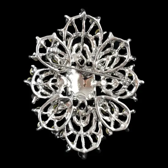 Belagio Enterprises -Rhinestone Brooch - 2 1/2" W x 3" L - BW-140 {3}