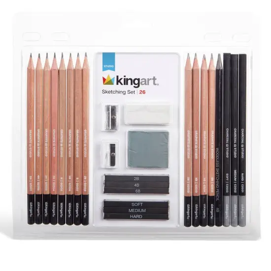 KINGART® Sketch & Draw Set 26 pc {1}