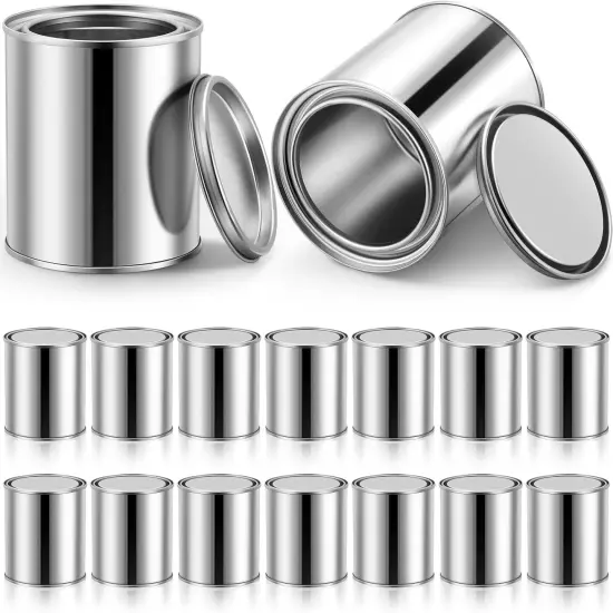 16 Pack Metal Paint Cans with Lids {1}