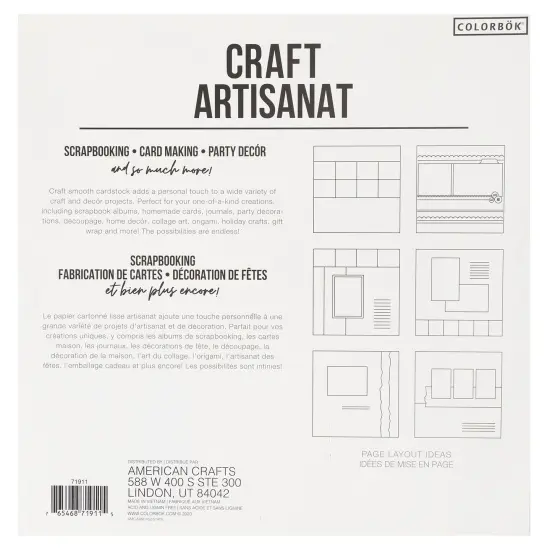 Colorbok 20lb Smooth Cardstock 12"X12" 30/Pkg-Craft {3}