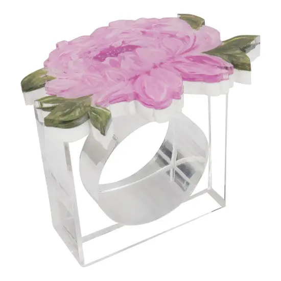 Lucite Yom Tov Napkin Ring Set {6}