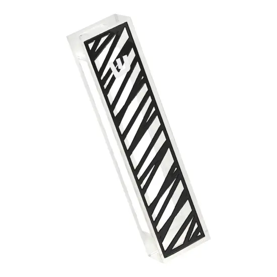 Lucite & Laser Cut Mezuzah Case Black {3}