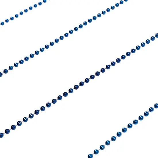 Northlight Shiny Beaded Christmas Garland -15' x .25" - Sapphire Blue - Unlit {5}