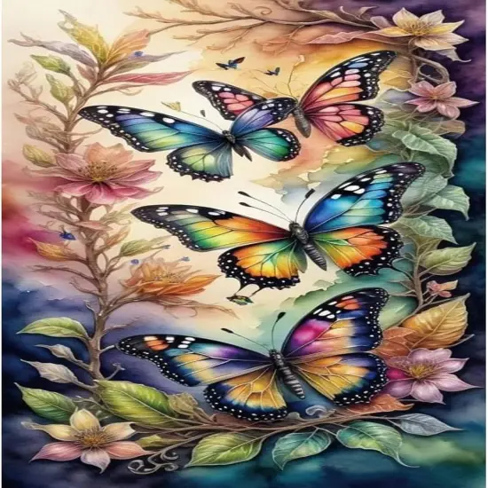 Butterfly Diamond Painting Kit for Adults - Full Drill Gem Art Crafts for Home Wall Decor, DIY 5D Perfect for Relaxation 12x20inch {1}