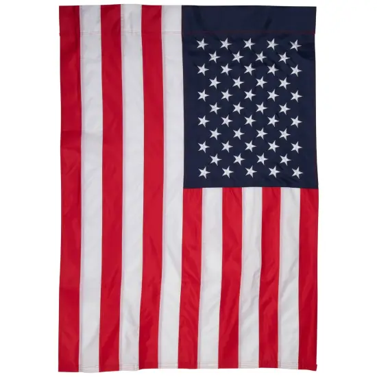 Northlight Patriotic Embroidered USA Outdoor House Flag - 40" x 28" Red {3}