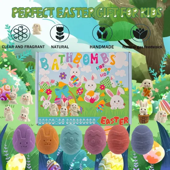 20 Pack Easter Bath Bombs Bubble Bath Balls, Kids Surprise Bath Bombs {5}